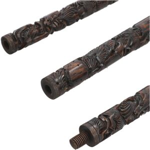 Black Wooden Carved Walking Stick