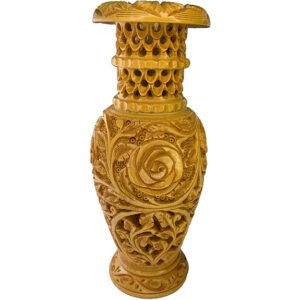 Handcrafted Aesthetic Wooden Vase, Small