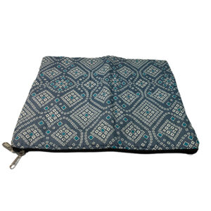 Printed Laptop Sleeves with Zipper, Blue