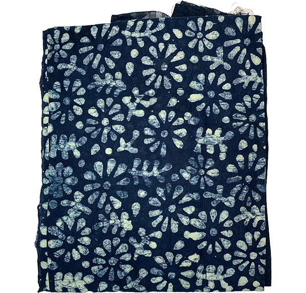 Printed Cotton Suit, Navy