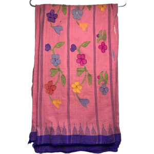 Cotton Saree, Light Pink