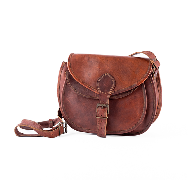 buy brown leather sling purse online in india