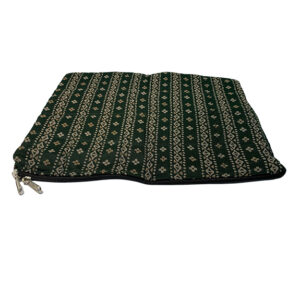 Printed Laptop Sleeves with Zipper, Dark Green