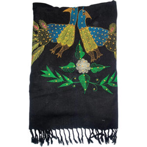 Black Peacock Design Stoles