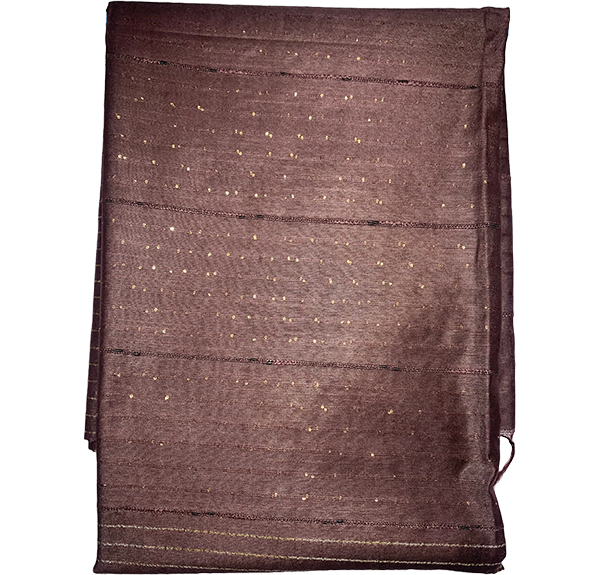 handwoven saree, dark brown