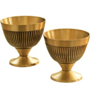 Courtyard Dessert Bowls Set of 2 Elegant Glass Bowls for Serving Ice Cream, Pudding & Sweets
