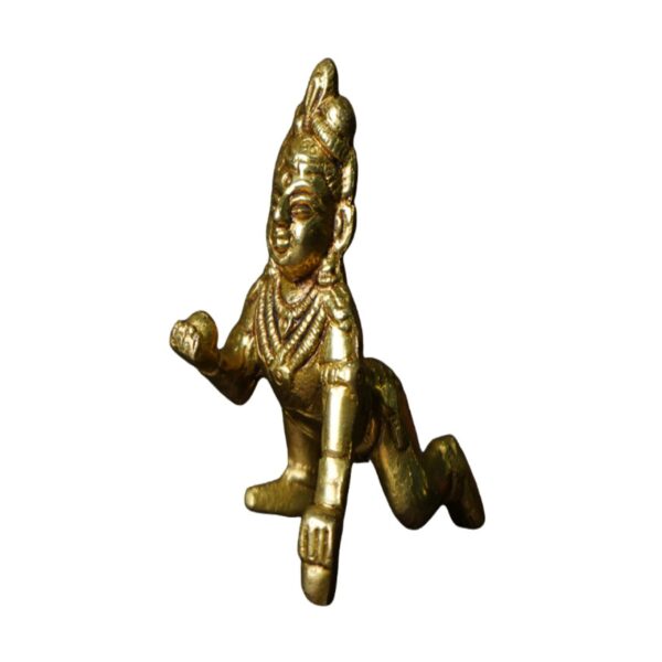 Agarwal's Creations Laddoo Gopal Divine Idol Exquisite Brass Statue for Worship & Decor