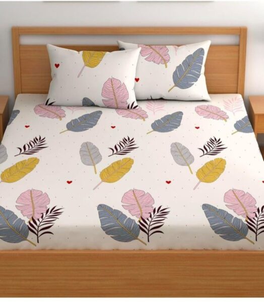 Homdazal Microfibre Abstract Queen Multicolor Bedsheet – Soft, Durable & Stylish for Modern Bedrooms