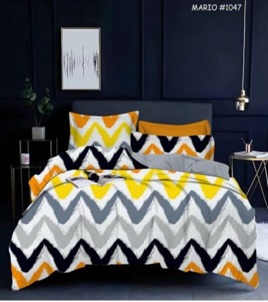 Homdazal Microfibre Abstract Queen Multicolor Bedsheet – Soft, Elegant & Durable